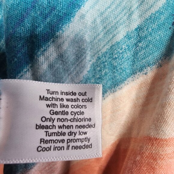 LANE BRYANT Blue Pink Striped Cold Shoulder Pullover Dress Womens Size 14/16 - Picture 6 of 7